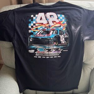 Large Nascar Jimmie Johnson throw back t shirt